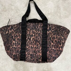 All Saints leopard puffer bag